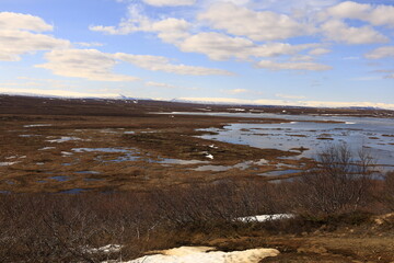 Mývatn is a shallow lake located in an area of active volcanism in northern Iceland, near the...