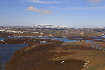 Mývatn is a shallow lake located in an area of active volcanism in northern Iceland, near the...