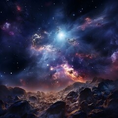 Naklejka premium stars, space, suns , astronomy, universe, and planets background, wallpapers. AI Generated.