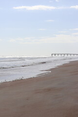 Coastal beach off the ocean in Jacksonville, Florida. 