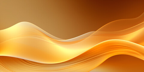 abstract yellow and orange background with smooth lines created with AI 