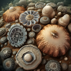 seashells on the wall