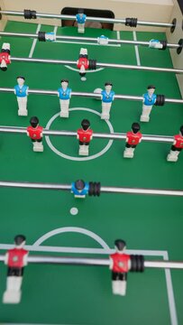 Table football (foosball) at the festival in the park.