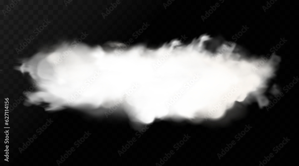 Wall mural vector realistic isolated cloud on the transparent background white cloud isolated on black backgrou
