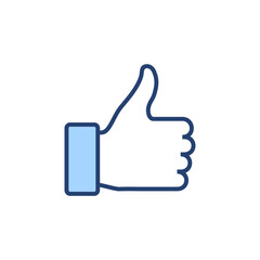 Like icon vector. Thumbs up sign and symbol. Hand like
