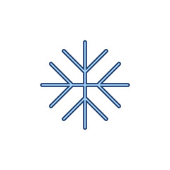Snow icon vector. snowflake sign and symbol