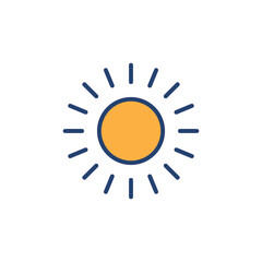 Sun icon vector. Brightness sign and symbol