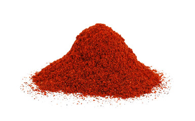 Heap of aromatic paprika powder isolated on white