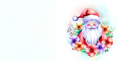 Energetic Santa Claus Vector, Christmas, Generative AI