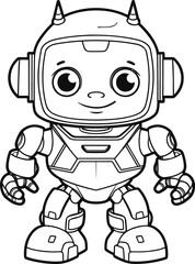 Transformation Robot coloring pages vector animals