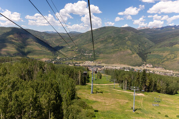 View Above Chair Lift in Vail Colorado, Colorado Summer Activities