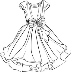 Chiffon Dress coloring pages vector animals