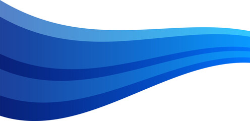 波のような青いウェーブラインのベクター背景画像