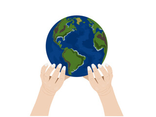 Put the world on both hands.