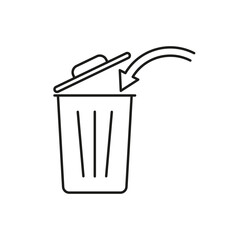 Trash can icon. Vector illustration. EPS 10.