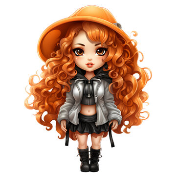 Cute Halloween Baby Clipart Illustration