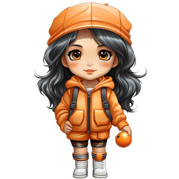 Cute Halloween Baby Clipart Illustration