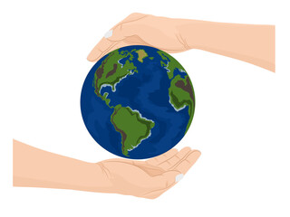 Put the world on both hands.