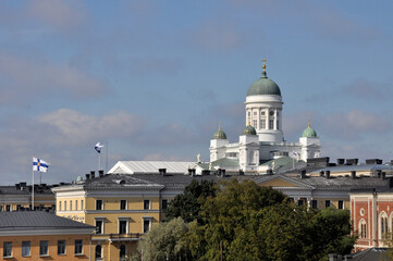 st nicholas cathedral in Helsinki the capital of Finland, the newest Nato member.