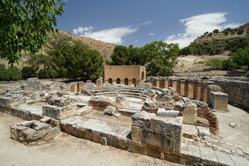 Fototapeta na wymiar Gortyna Archeological Site in Crete