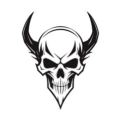Obraz premium Artistic vector of a skull illustration. Suitable for tattoo, design, and logo.