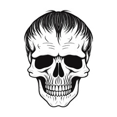 Obraz premium Artistic vector of a skull illustration. Suitable for tattoo, design, and logo.