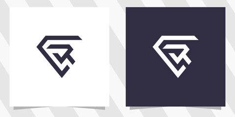 letter rc cr logo design