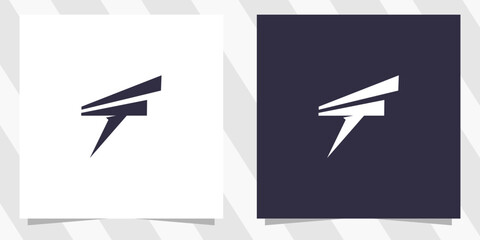 letter tf ft logo design - obrazy, fototapety, plakaty