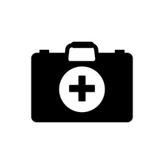 first aid box glyph style design flat trendy style illustration on white background..eps