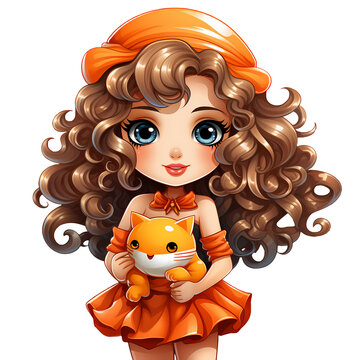 Cute Halloween Baby Clipart Illustration