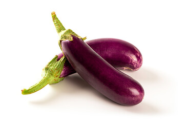Eggplants isolated on white background