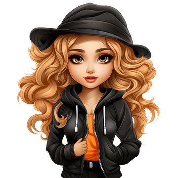 Cute Halloween Baby Clipart Illustration