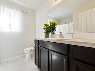 Modern residential luxury bathroom interior