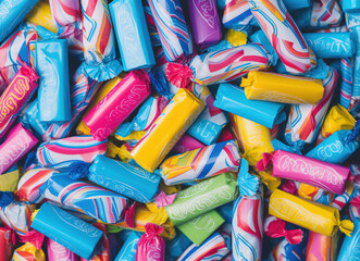 Fototapeta na wymiar close up of colorful candies