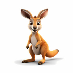 Kangaroo Isolated White Background