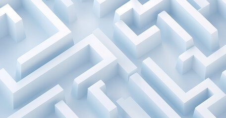 abstract blue and white labyrinth background