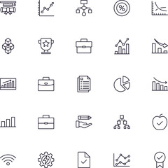 Business line icon set. Collection of commerce uotline sighn for web design, mobile app, UI design, etc. Dark blue line symbol of finance on white background.