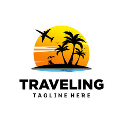 Travelling logo ideas vector image