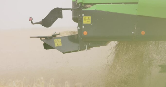 Harvesting ripe wheat on a field in Ukraine. Black Sea Grain Initiative. Ukraine And Russia Sign UN-Backed Deal To Resume Grain Exports