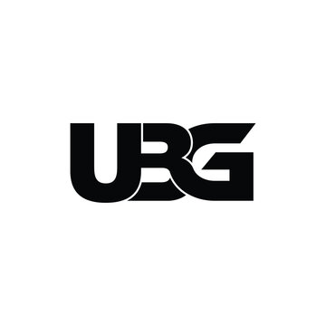 UBG letter monogram logo design vector