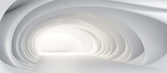 white tunnel abstract light background with light - obrazy, fototapety, plakaty