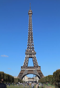 Eiffel Tower. Image captured from Champ Des Mars Park in Paris, France.