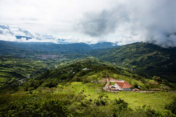 Cocorna, Antioquia - Colombia - Mountainous landscape of eastern Antioquia - Mountains, blue sky...