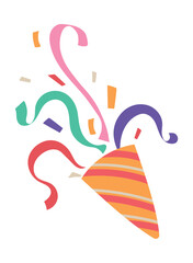 Obraz premium birthday horn celebration party icon