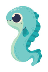 cute eel sea life cartoon icon