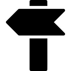 signpost direction icon symbol vector image. Illustration of the arrow information signboard guide destination design image.