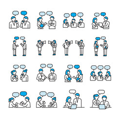 ビジネスコミュニケーションのアイコン集 © stock-tarou