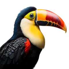 Zelfklevend Fotobehang Beautiful toucan bird on transparent background © Soey Studio