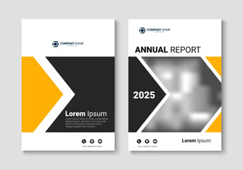 Corporate business annual report cover design template. Brochure, book, magazine layout design. A4 cover page design. Design illustration
