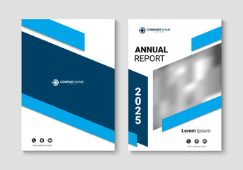 Annual report business cover template. Brochure, magazine, book, presentation layout design, A4 size. Modern cover background. Vector illustration